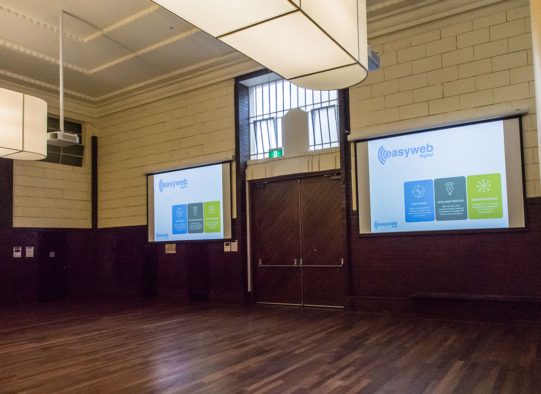 Drill Hall projectors and screens